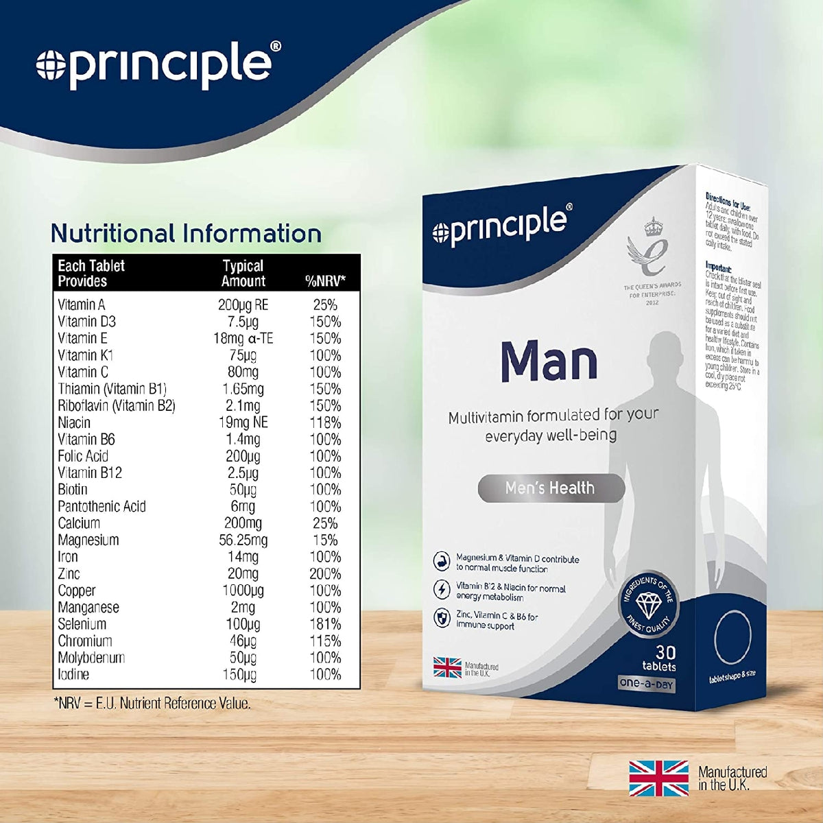 Principle Man Multivitamin, 30 Tablets – product photo