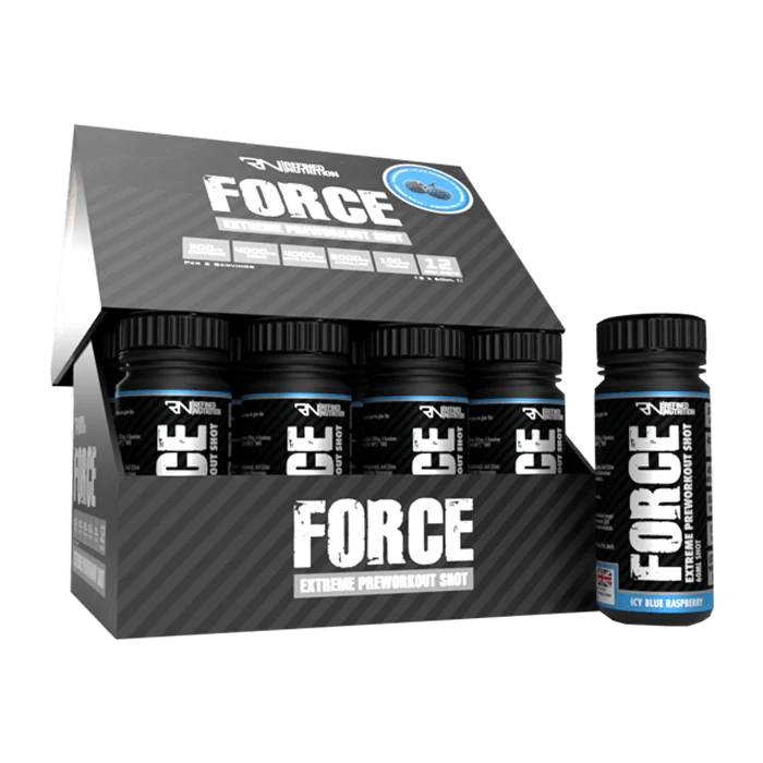 Refined Nutrition Force Extreme Stim Pre-Workout Shots 300 mg caffeine, 12 Shot