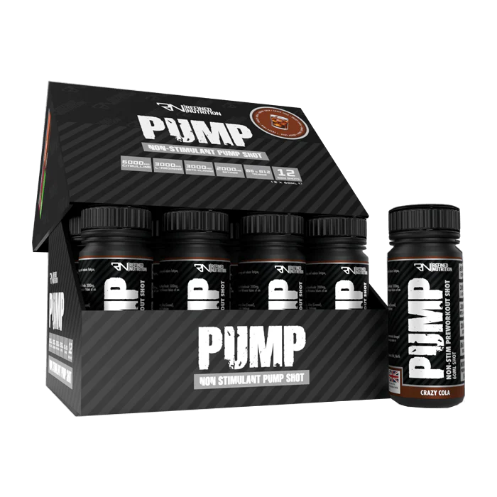 Refined Nutrition Pump Non Stim Pre-Workout Shots, 12 Shot