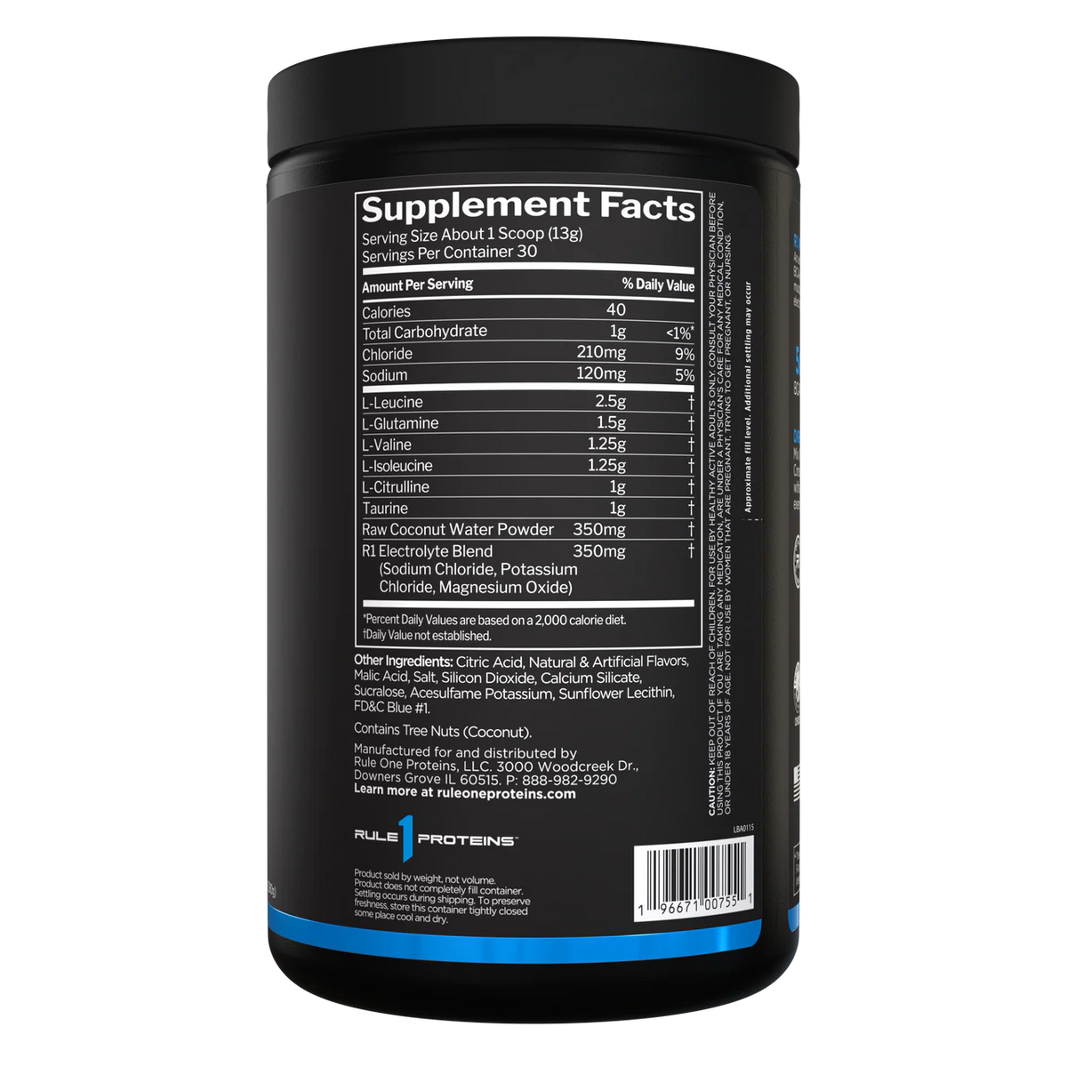 Rule1 Active BCAA, 30 Servings | BCAAs with Hydration Blend – product photo