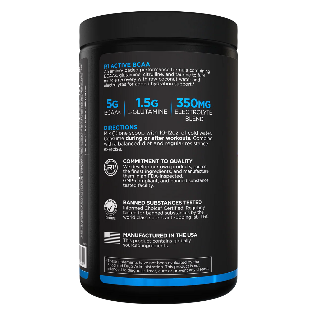 Rule1 Active BCAA, 30 Servings | BCAAs with Hydration Blend – product photo