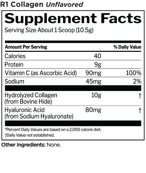 Rule1 Collagen Peptides, 25 Servings | Hydrolysed Bovine Collagen with Vitamin C – product photo