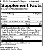 Rule1 Multi-Source Collagen, 20 Servings | Multi-Source Collagen with Hyaluronic Acid – product photo