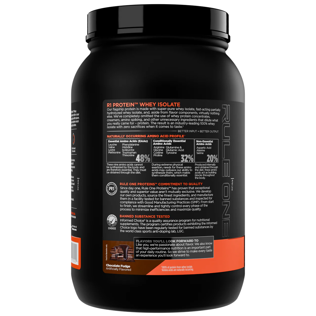 Rule1 R1 Protein, 30 Servings | Whey Isolate & Hydrolysate Protein – product photo
