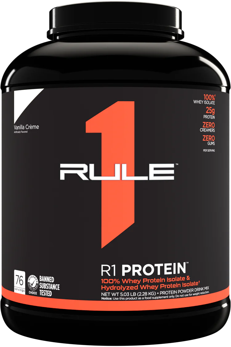Rule1 R1 Protein, 71 Servings | Whey Isolate & Hydrolysate Protein – product photo