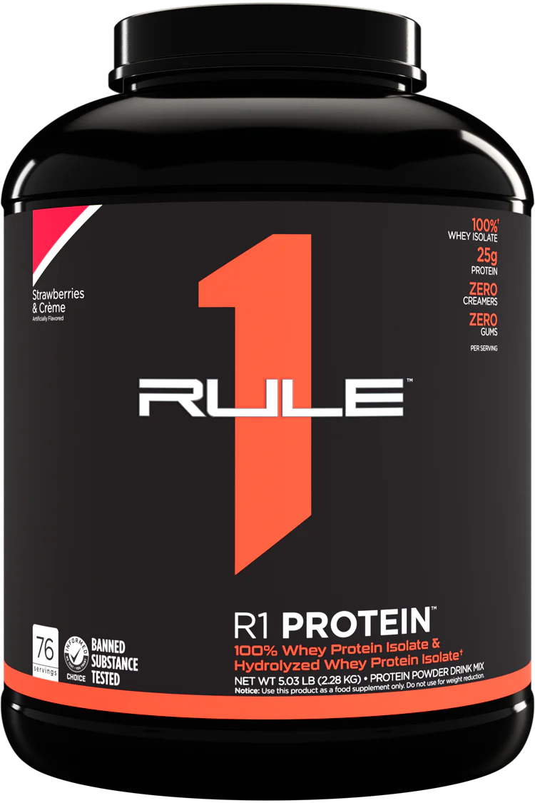 Rule1 R1 Protein, 71 Servings | Whey Isolate & Hydrolysate Protein – product photo