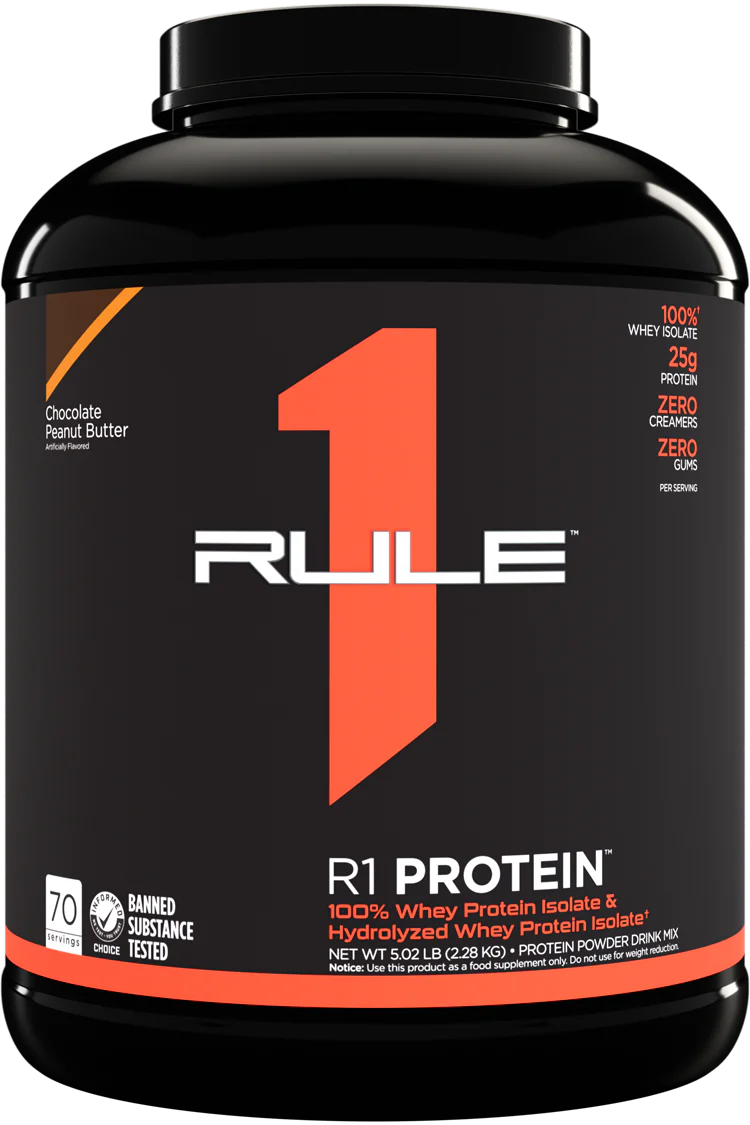 Rule1 R1 Protein, 71 Servings | Whey Isolate & Hydrolysate Protein – product photo