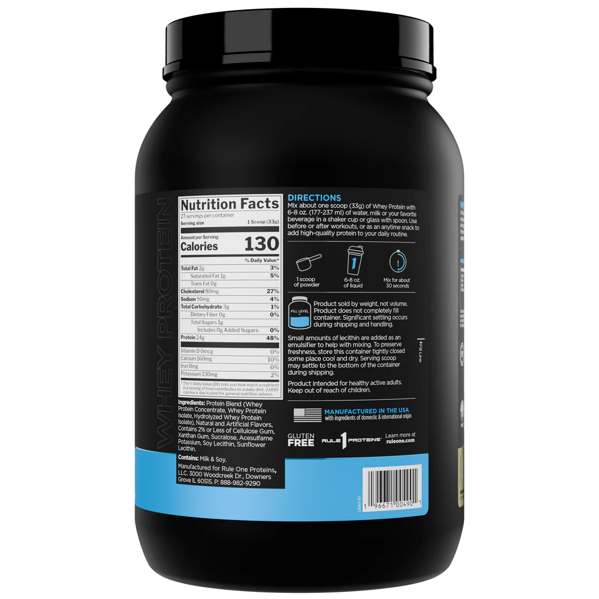 Rule1 Whey Blend, 27 Servings | 100% Whey Protein Blend – product photo
