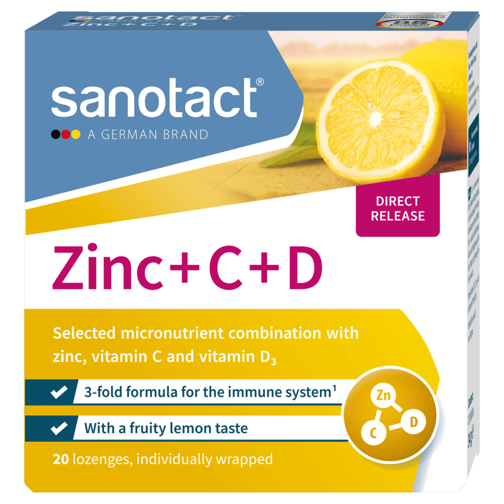 Sanotact Zinc + C + D, 20 Lozenges