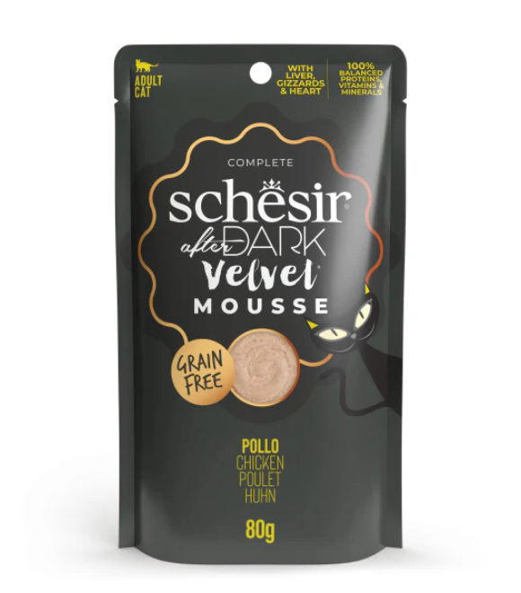 Schesir After Dark Velvet Mousse Chicken Wet Cat Food 80g | Chicken Velvet Mousse