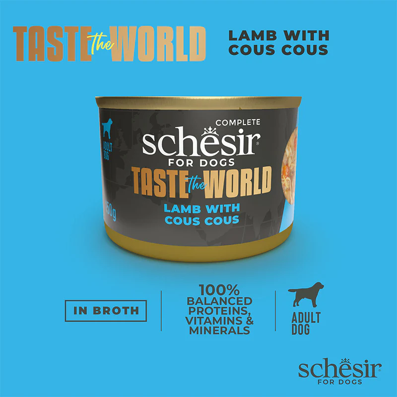 Schesir Lamb with Cous Cous in Broth Wet Dog Food 150g | Lamb with Cous Cous in Broth