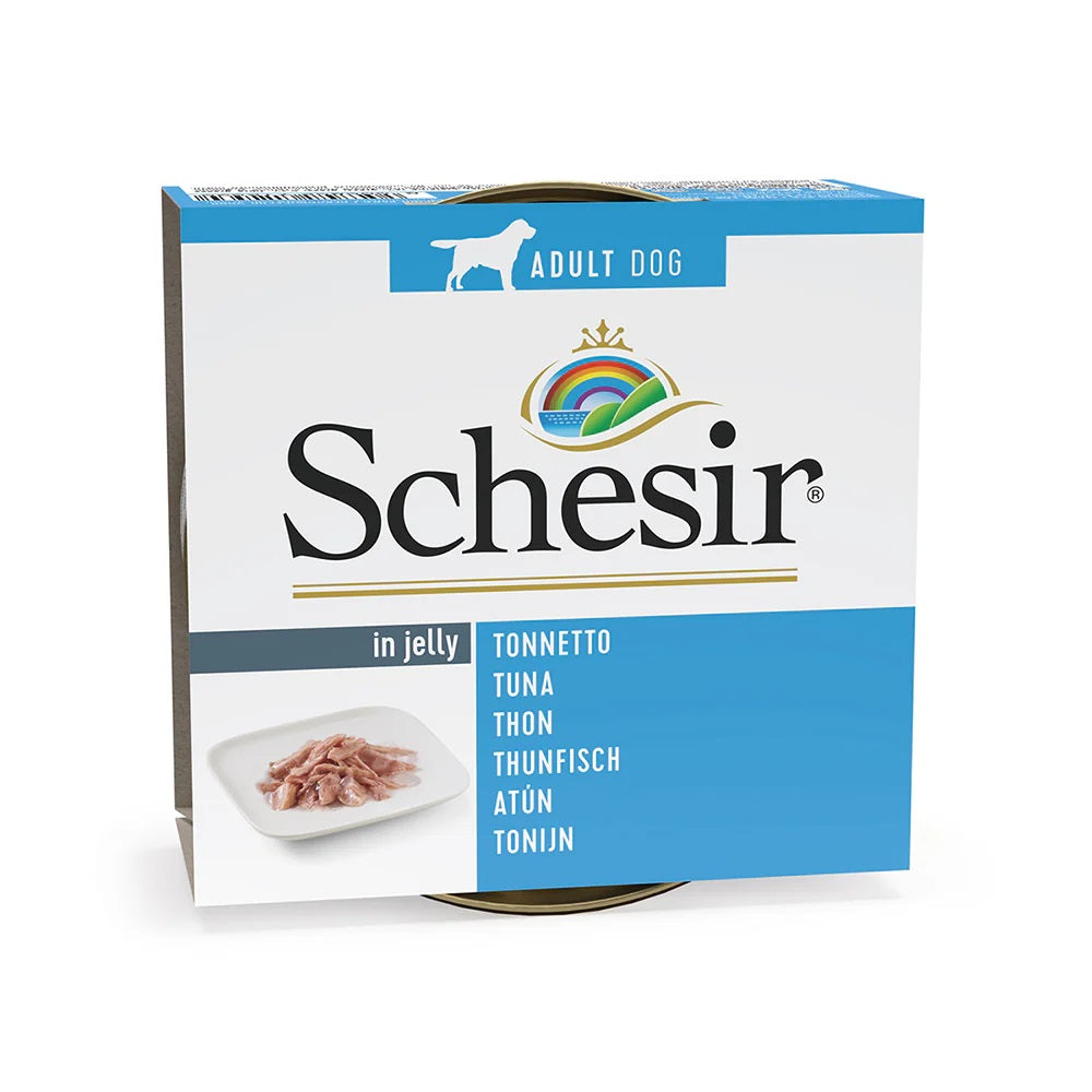 Schesir Tuna in Jelly for Dogs Wet Dog Food 150g | Natural Tuna in Jelly for Dogs