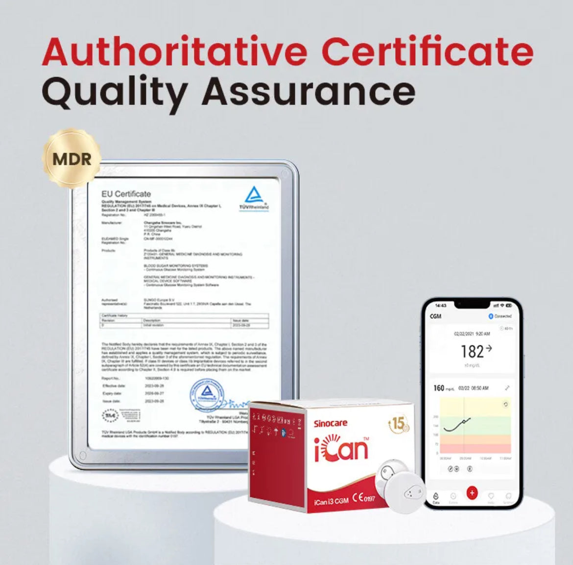 Sinocare iCan CGM Sensor i3 (1 Sensor/15 days) – product photo
