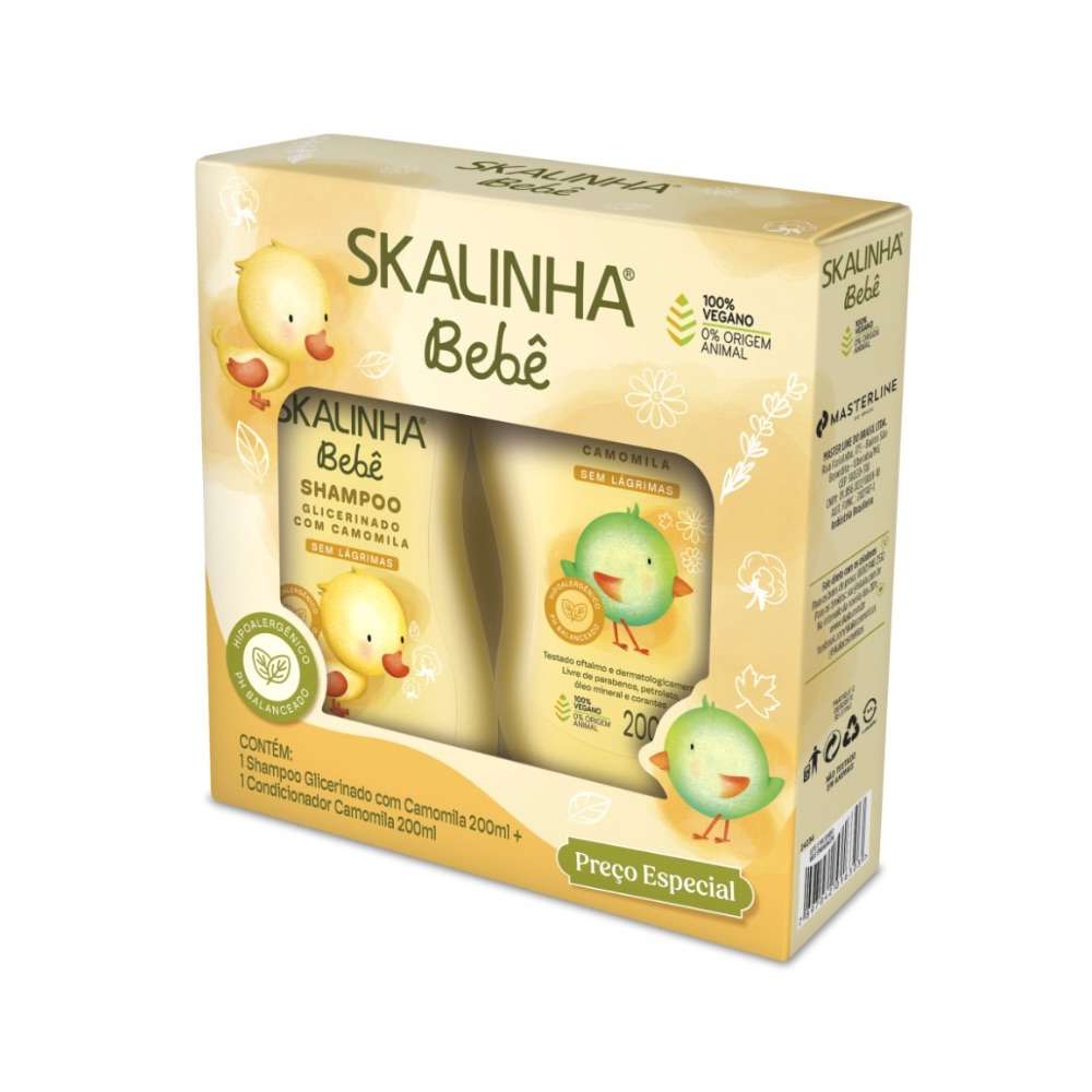 Skala Skalinha Bebê Chamomile Baby Shampoo & Conditioner 2 x 200ml Kit – product photo