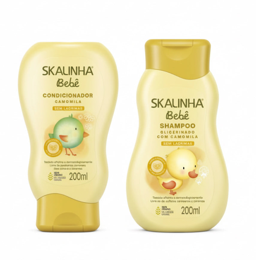 Skala Skalinha Bebê Chamomile Baby Shampoo & Conditioner 2 x 200ml Kit