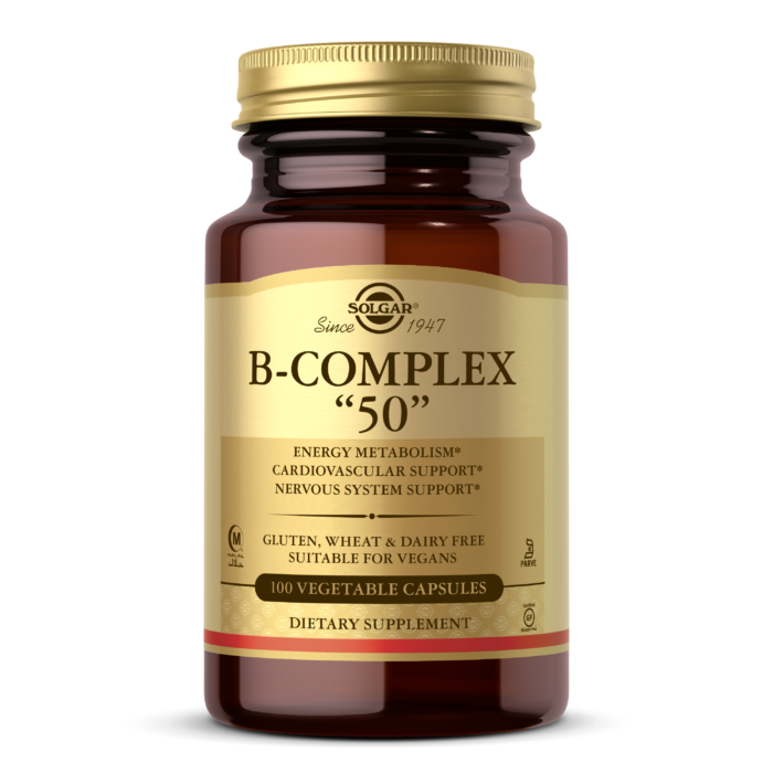 Solgar B-Complex 50, 100 Vegetable Capsules | All Eight B Vitamins in One Capsule