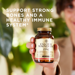 Solgar Calcium Magnesium Plus Zinc, 100 Tablets | Calcium, Magnesium & Zinc for Bones – product photo