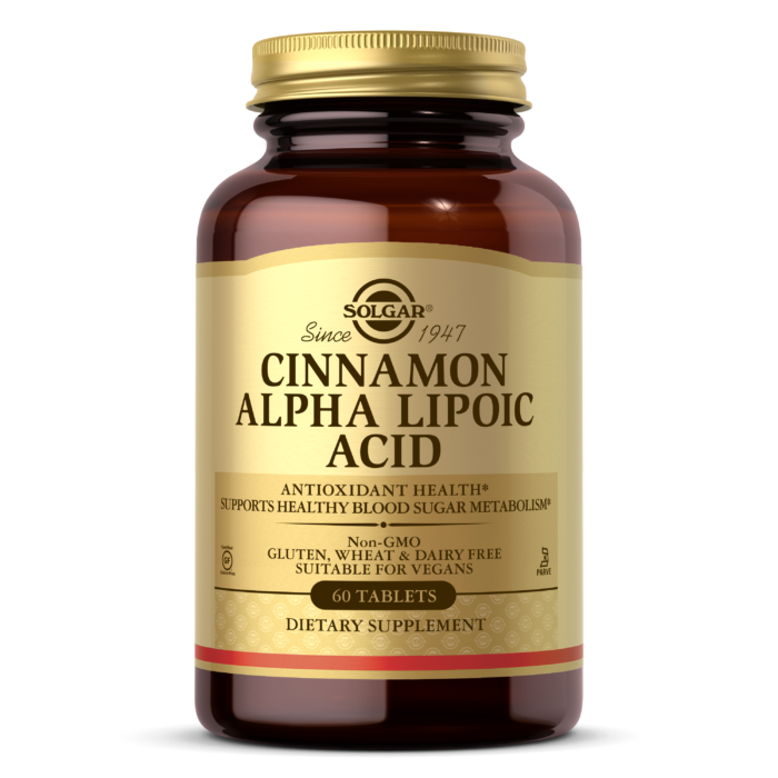 Solgar Cinnamon Alpha Lipoic Acid, 60 Tablets | Cinnamon Combined with Alpha Lipoic Acid