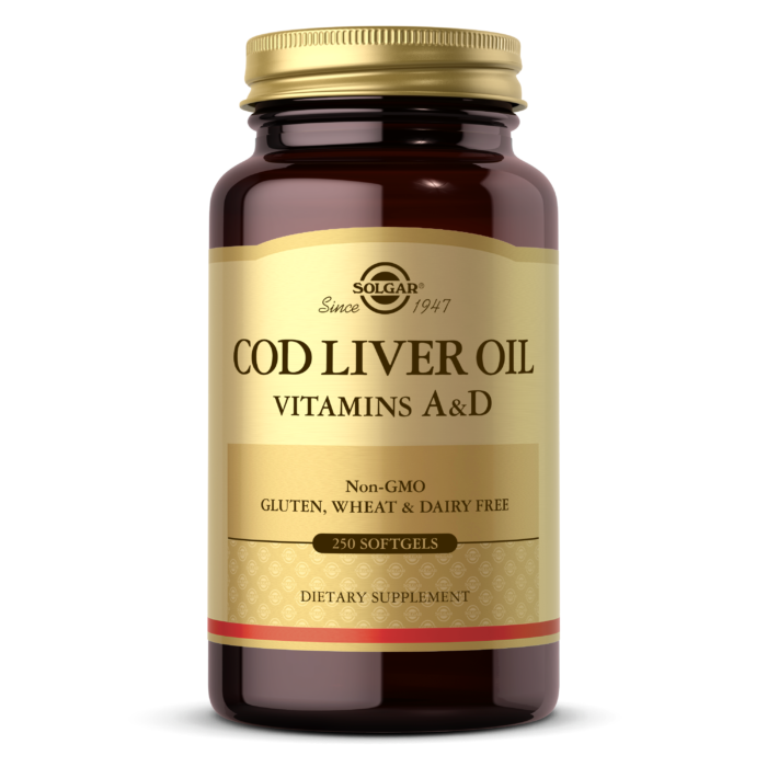 Solgar Cod Liver Oil, 250 Softgels | Natural Source of Vitamins A & D