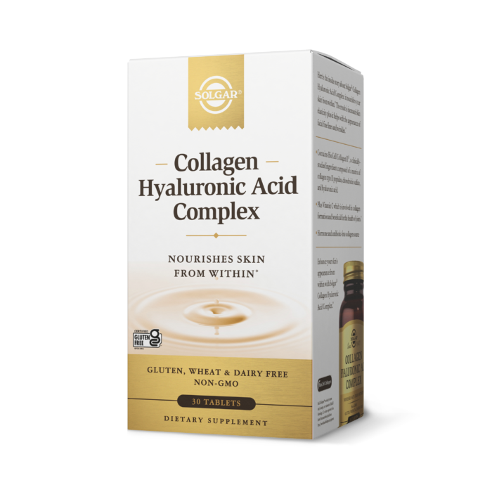 Solgar Collagen Hyaluronic Acid Complex, 30 Tablets | Collagen, Hyaluronic Acid & Vitamin C