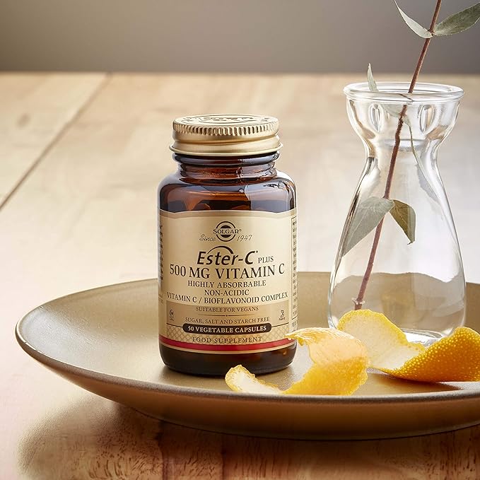 Solgar Ester-C® Plus Vitamin C 500 mg, 50 Vegetable Capsules | Vitamin C as Ester-C® Ascorbate Complex – product photo