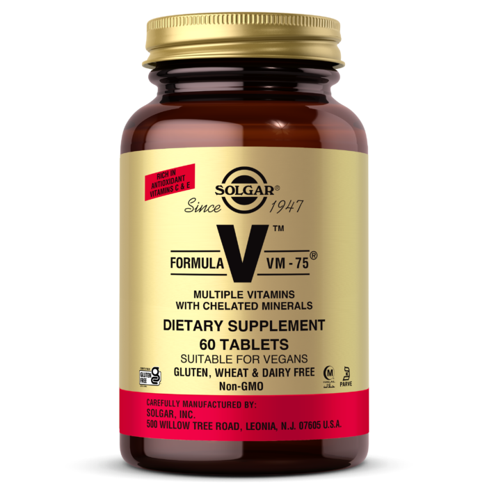 Solgar Formula VM-75, 60 Tablets | Daily Multivitamin with B Vitamins