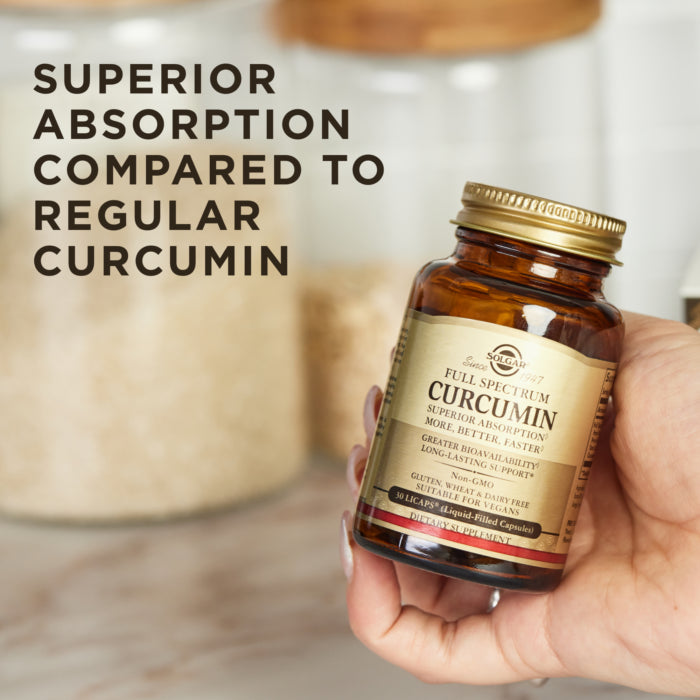 Solgar Full Spectrum Curcumin, 30 Capsules | Liquid Turmeric Extract in LiCaps – product photo