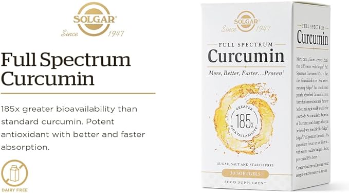 Solgar Full Spectrum Curcumin, 30 Capsules | Liquid Turmeric Extract in LiCaps – product photo