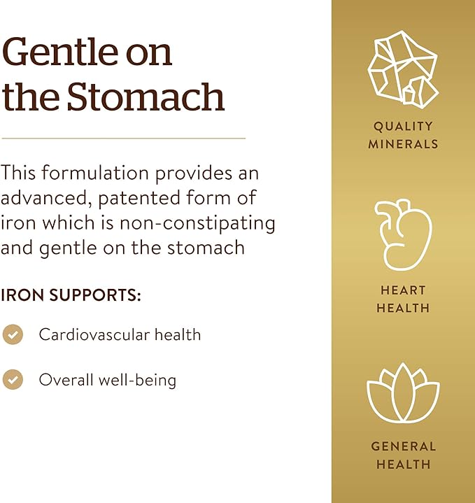 Solgar Gentle Iron, 90 Vegetable Capsules | Chelated Iron in Vegetable Capsules – product photo