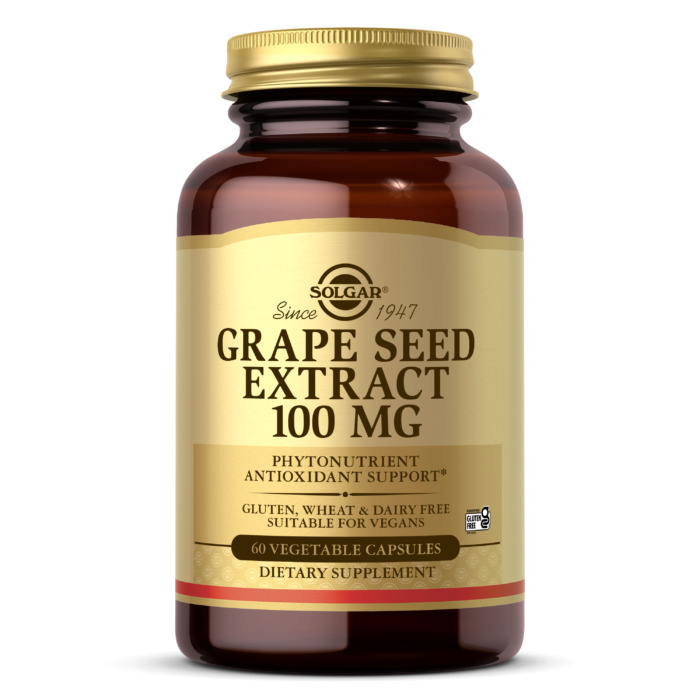 Solgar Grape Seed Extract 100 mg, 100 Vegetable Capsules | Grape Seed Extract with Naturally Occurring OPCs
