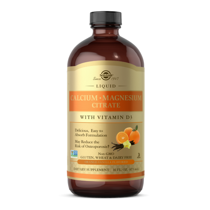Solgar Liquid Calcium Magnesium Citrate with Vitamin D3 | Calcium, Magnesium & D3 in Liquid Form
