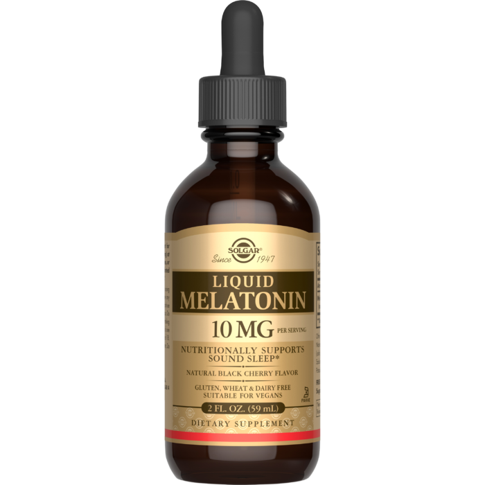 Solgar Liquid Melatonin 10 mg | Melatonin Drops with Black Cherry Flavour