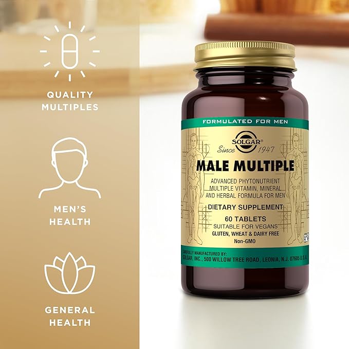 Solgar Male Multiple, 60 Tablets | Multivitamin, Mineral & Herbal Formula for Men – product photo