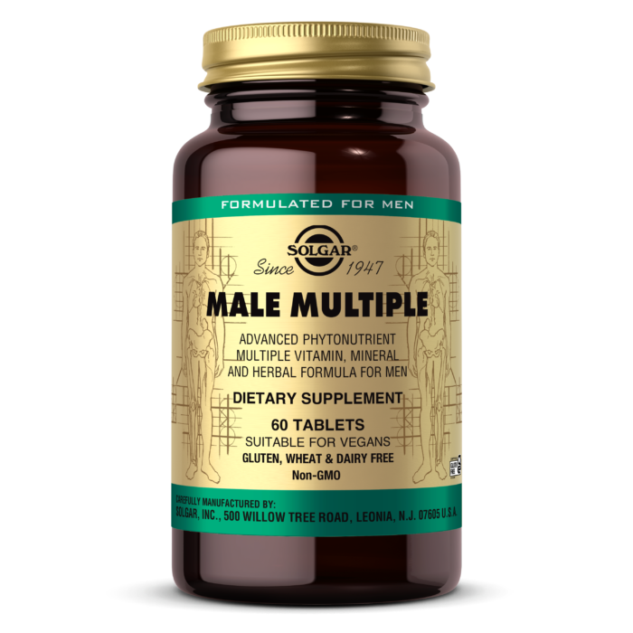 Solgar Male Multiple, 60 Tablets | Multivitamin, Mineral & Herbal Formula for Men