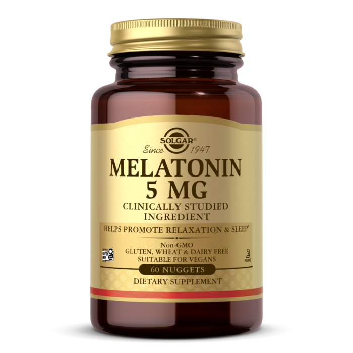 Solgar Melatonin 5 mg, 60 Tablets | Melatonin in Small Bedtime Nuggets