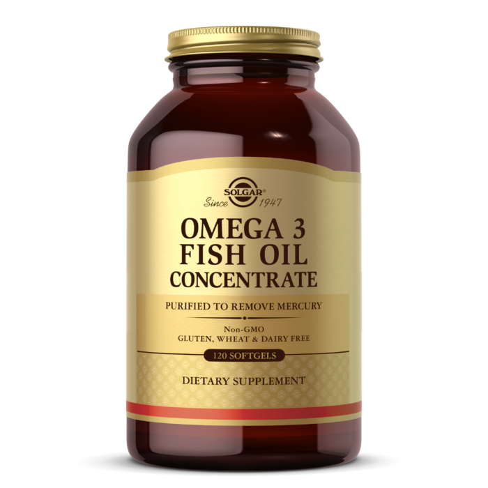 Solgar Omega-3 Fish Oil Concentrate, 120 Softgels | Concentrated Omega-3 from Anchovy & Sardine
