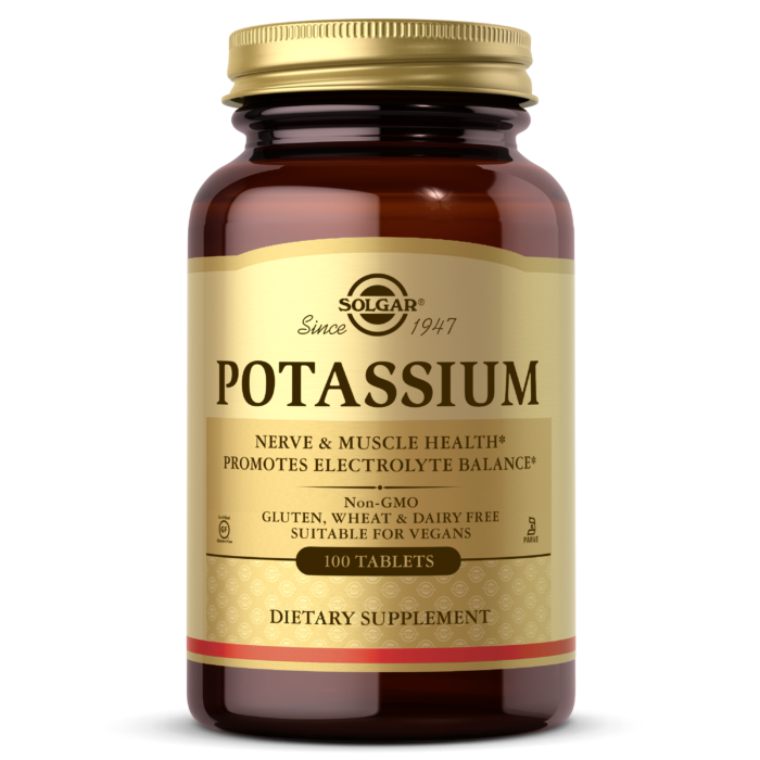 Solgar Potassium, 100 Tablets | Potassium for Muscles & Nerves