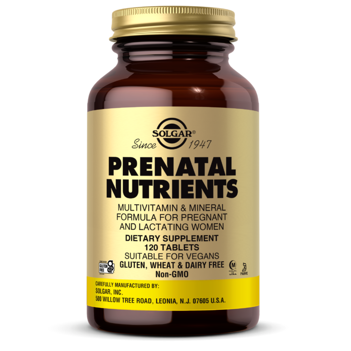 Solgar Prenatal Nutrients, 120 Tablets | Multivitamin for Pregnancy & Breastfeeding
