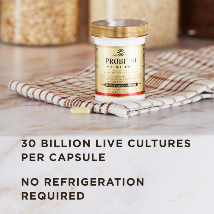 Solgar Probi 30 Billion, 30 Vegetable Capsules | Lactobacillus plantarum 299v Live Cultures – product photo