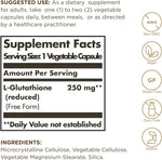 Solgar Reduced L-Glutathione 250 mg, 60 Vegetable Capsules | Reduced Glutathione Tripeptide Capsules – product photo