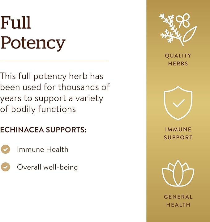 Solgar SFP Echinacea Herb Extract, 60 Vegetable Capsules | Standardised Full Potency Echinacea Extract – product photo