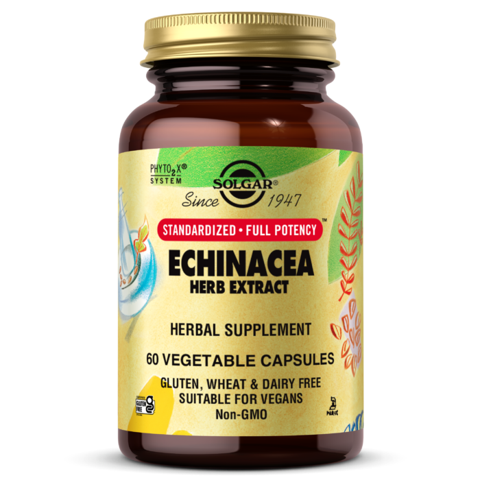 Solgar SFP Echinacea Herb Extract, 60 Vegetable Capsules | Standardised Full Potency Echinacea Extract