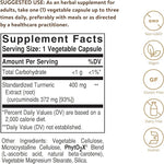 Solgar Standardized Turmeric Root Extract 400 mg, 60 Vegetable Capsules | Standardised Turmeric with 93% Curcuminoids – product photo