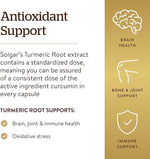 Solgar Standardized Turmeric Root Extract 400 mg, 60 Vegetable Capsules | Standardised Turmeric with 93% Curcuminoids – product photo