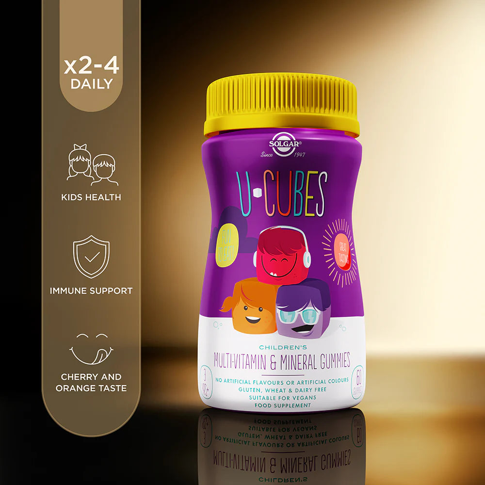Solgar U-Cubes Children's Multi-Vitamin & Mineral, 60 Gummies | Children's Multivitamin Gummies with Vitamin D3 – product photo