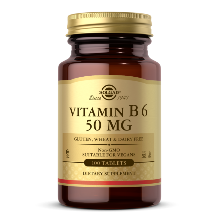 Solgar Vitamin B6 50 mg, 100 Tablets | Vitamin B6 for Energy & Nervous System