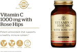 Solgar Vitamin C with Rose Hips 1000 mg, 100 Tablets | High-Strength Vitamin C Plus Rose Hips – product photo