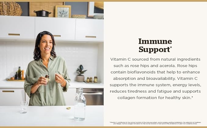 Solgar Vitamin C with Rose Hips 1000 mg, 100 Tablets | High-Strength Vitamin C Plus Rose Hips – product photo