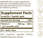 Solgar Vitamin C 500 mg, 100 Vegetable Capsules | Vitamin C for Immune Function – product photo