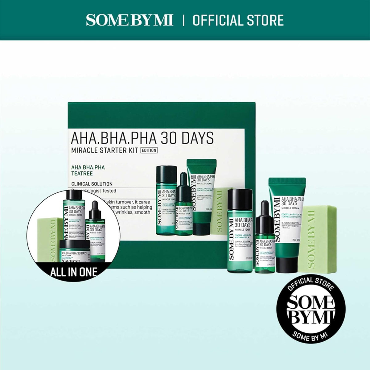 SOME BY MI AHA BHA PHA 30 Days Starter Kit 4-piece kit | Mild Exfoliating Daily Routine – product photo